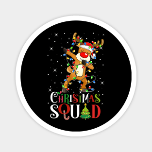 Christmas Squad Funny Xmas Dabbing Reindeer Christmas Lights Magnet